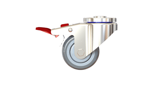 Side view of C26O2BB6G3UL swivel caster with 32mm tread width