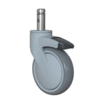 Front view of P25F0DB6G3XT swivel caster with friction stem and top brake